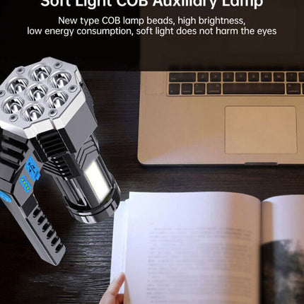 1-2Pcs Super Bright High Power LED Tactical Torch Rechargeable Flashlight New UK