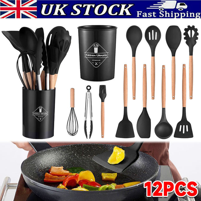 12 piece silicone kitchen utensils set