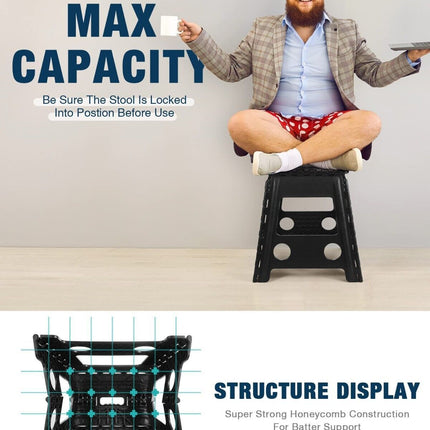 Large 150KG folding step stool being used