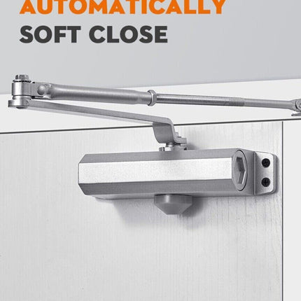 25-45KG Heavy Duty FIRE RATED Overhead Door Closer Opener Softs Close Adjustable