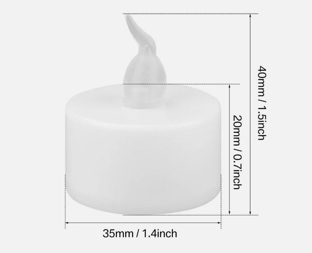 24PCS Led Tea Lights Candles LED FLAMELESS Battery Operated Wedding Party UK