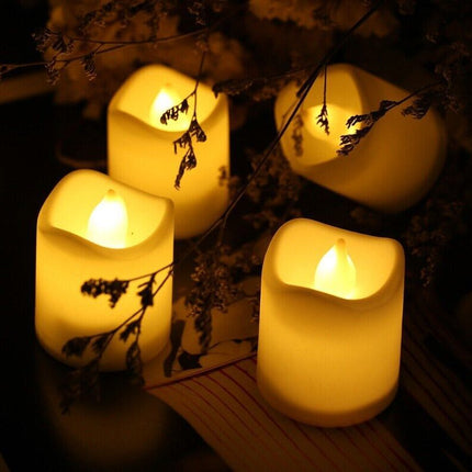 24PCS Led Tea Lights Candles LED FLAMELESS Battery Operated Wedding Party UK
