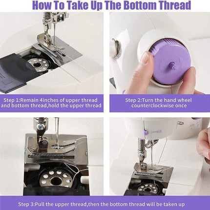 Electric Sewing Machine Portable Multifunctional Household Desktop Sewing UK