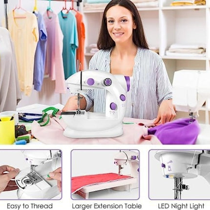 Electric Sewing Machine Portable Multifunctional Household Desktop Sewing UK