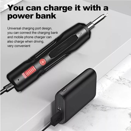 Mini Cordless Electric Screwdriver Drll RechargeableUSB Charging Power Tool