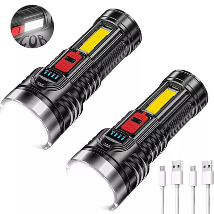 3500000LM LED Flashlight Super Bright Torch USB Rechargeable Lamp High Powered