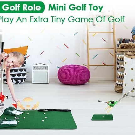 Indoor Mini Golfing Game Kit Golfs Toy Set WRed Pad Putter Early Education