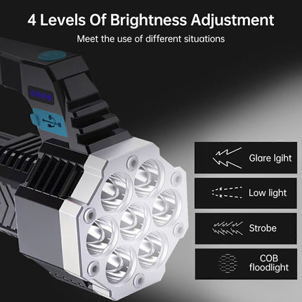 1-2Pcs Super Bright High Power LED Tactical Torch Rechargeable Flashlight New UK