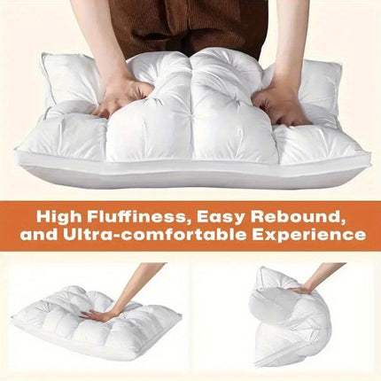 2PCS Ergonomic Adjustable Sleep Pillows – Luxury Neck Support Bed Pillows