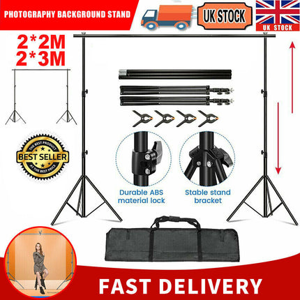 2×3m adjustable backdrop setup with expandable crossbars