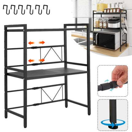 3-tier expandable microwave oven rack