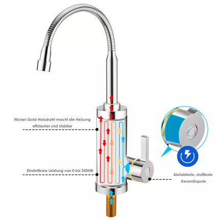 3000w electric hot water heater tap