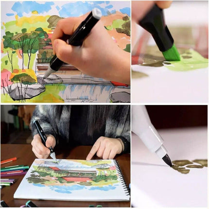 168 Colors Dual Tip Art Markers Color Pens Drawing Watercolour Kids &  Gift