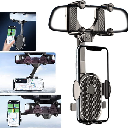 Rotatable And Retractable Car Phone Holder Rearview Mirror 2024 NEW