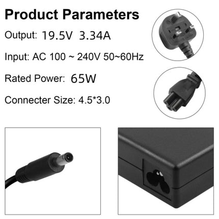 GENUINE LAPTOP CHARGER 19.5V-3.34A, 65W  WITH POWER LEAD 7348 3000 3138 NEW