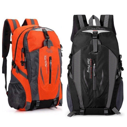 40l backpack in black and orange colors