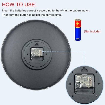 12  Wall Clock Silent Non Ticking Clock For Living Room Bedroom Kitchen Office