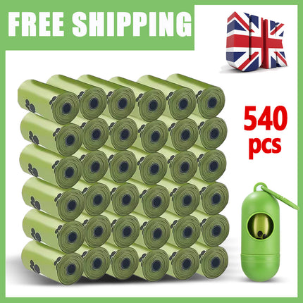 540 count dog poop bags degradable and leak proof
