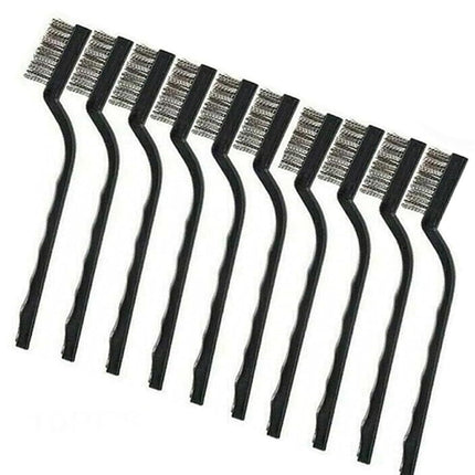 10x Small Wire Brush Set Stainless Steel Wire Brush DIY Paint Rust-Remover Tool