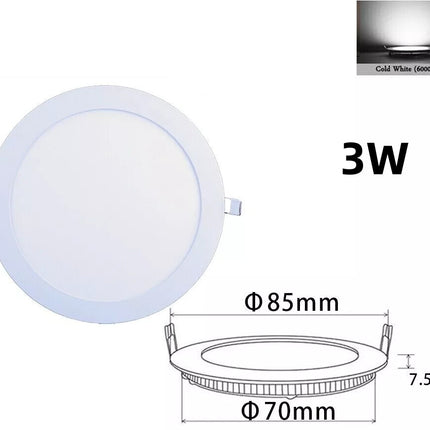 UK Ultra Slim Recessed LED Flat Panel Ceiling Spot Lights Downlights Spotlights