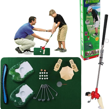 Indoor Mini Golfing Game Kit Golfs Toy Set WRed Pad Putter Early Education