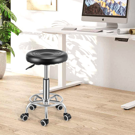 Swivel Stool Round Bar Stool Salon Chair Adjustable 360 Beauty Workshop Office
