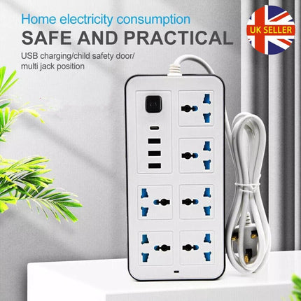 6 gang extension lead with USB and Type C