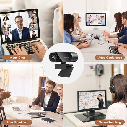 Full HD 1080P USB Webcams Camera Auto Focus With Microphone For PC Laptop Live