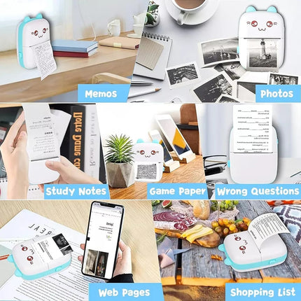 Mini Pocket Thermal Printer Bluetooth Mobile Phone Photos Label Printing Machine