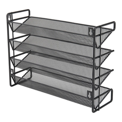 4 Tiers Metal Spice Rack Kitchen Countertop Cupboard Spice Herb Jar Storage Shelf