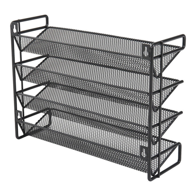 4 Tiers Metal Spice Rack Kitchen Countertop Cupboard Spice Herb Jar Storage Shelf