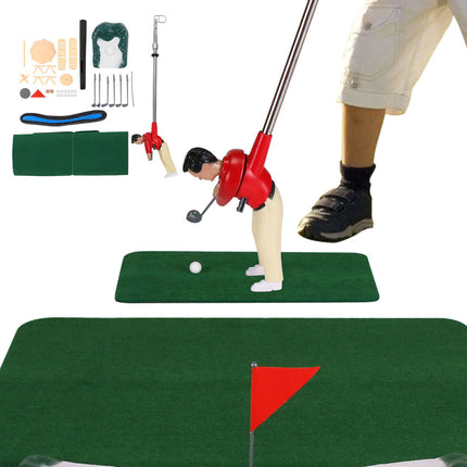 Indoor Mini Golfing Game Kit Golfs Toy Set WRed Pad Putter Early Education