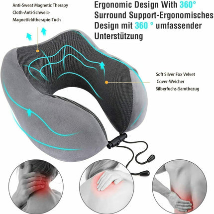 Memory Foam U Shaped Travel Pillow Neck Support Soft Head Rest Car Plane Cushion