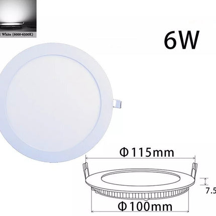 UK Ultra Slim Recessed LED Flat Panel Ceiling Spot Lights Downlights Spotlights