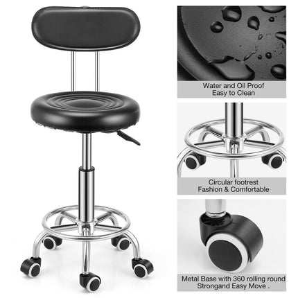 Swivel Stool Round Bar Stool Salon Chair Adjustable 360 Beauty Workshop Office