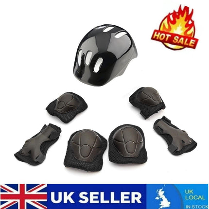 Kids Helmet For 3-10 Years Old Helmet And Knee Pads Set Adjustable Elbow &Wrist