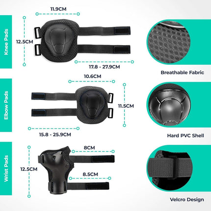 Kids Helmet For 3-10 Years Old Helmet And Knee Pads Set Adjustable Elbow &Wrist
