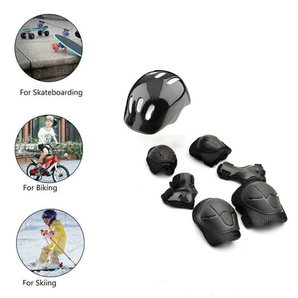 Kids Helmet For 3-10 Years Old Helmet And Knee Pads Set Adjustable Elbow &Wrist