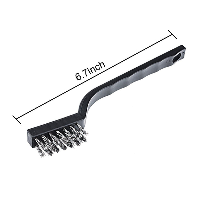10x Small Wire Brush Set Stainless Steel Wire Brush DIY Paint Rust-Remover Tool