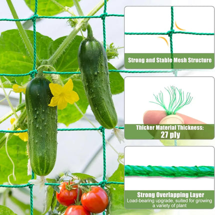 High-quality Nylon Plant Trellis Strong Garden Climbing Netting Heavy Duty Mesh Net for Cucumber Tomato Grape Garden Accessories