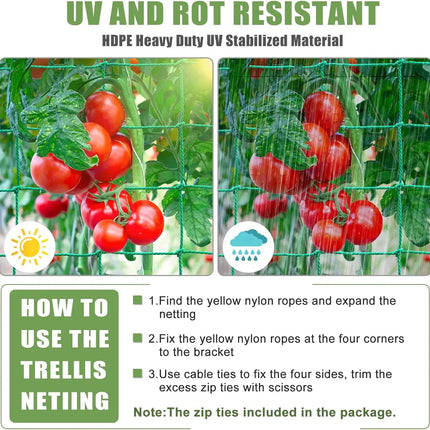 High-quality Nylon Plant Trellis Strong Garden Climbing Netting Heavy Duty Mesh Net for Cucumber Tomato Grape Garden Accessories