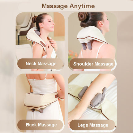 Electric Shoulder Back Neck Massager Shiatsu Body With Heat Kneading 2 Models UK