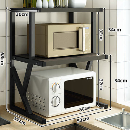 3 Tier Expandable Microwave Oven Rack Stand Storage Holder Kitchen Corner Shelf