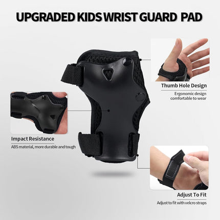 Kids Helmet For 3-10 Years Old Helmet And Knee Pads Set Adjustable Elbow &Wrist