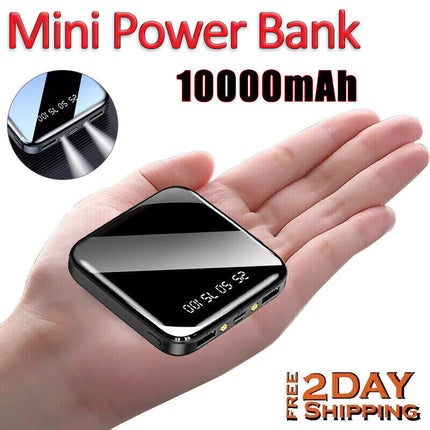 Power Bank Portable Fast Charger Battery Pack 2 USB For Mobile Phone UK