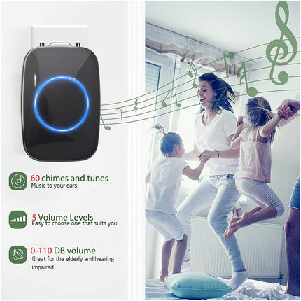A 1-on-1 Black Doorbell