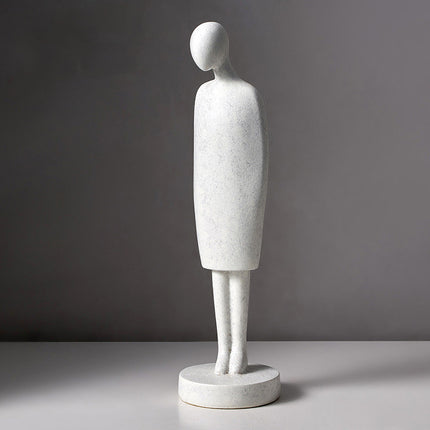 Abstract human figure couple statue