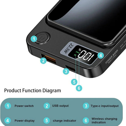 Magnetic Wireless Power Bank 12000mAh For Magsafe Battery Pack For Phone 14 13