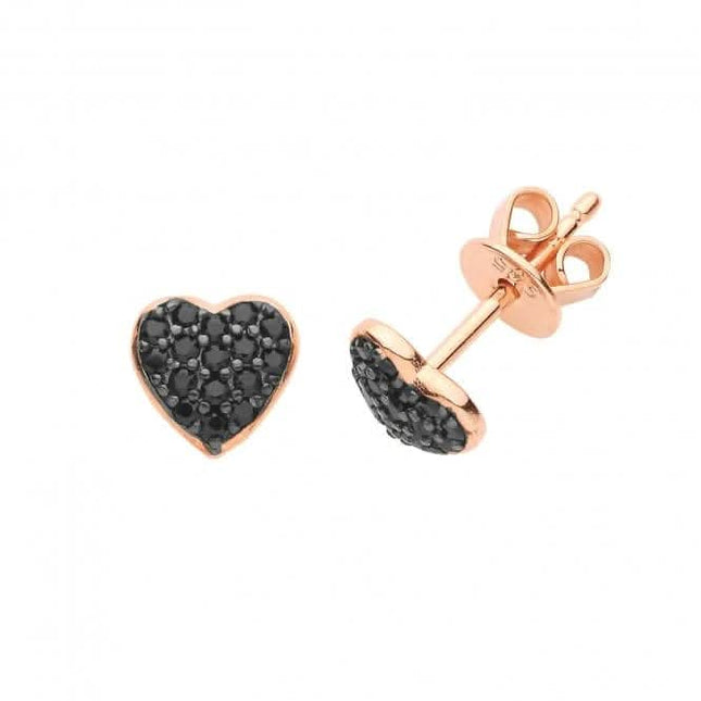 Acotis rose gold plated zirconia stud earrings
