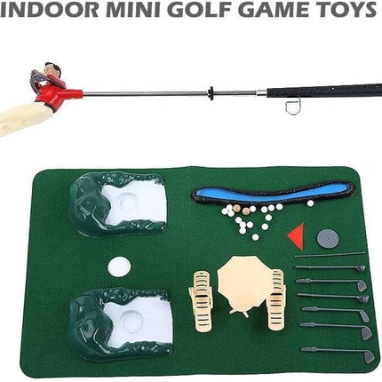 Indoor Mini Golfing Game Kit Golfs Toy Set WRed Pad Putter Early Education